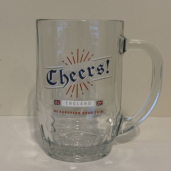 Old Chicago Pizza and Taproom Glass Beer Mug European Road Trip England CHEERS! - Picture 1 of 9